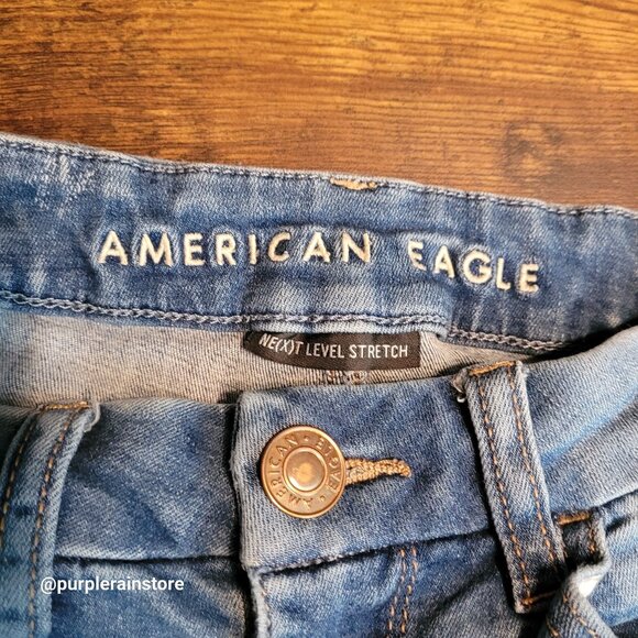 American Eagle Jeans 4 S Curvy Hi Rise Jegging Next Level Stretch Medium Light - Picture 4 of 13